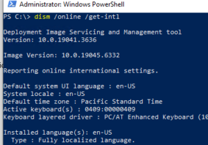 Dism Online Get Intl Yazyk Ustanovlennoj Window