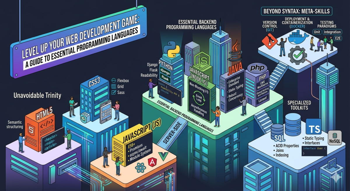 Level Up Your Web Development Game: A Guide to Essential Programming Languages