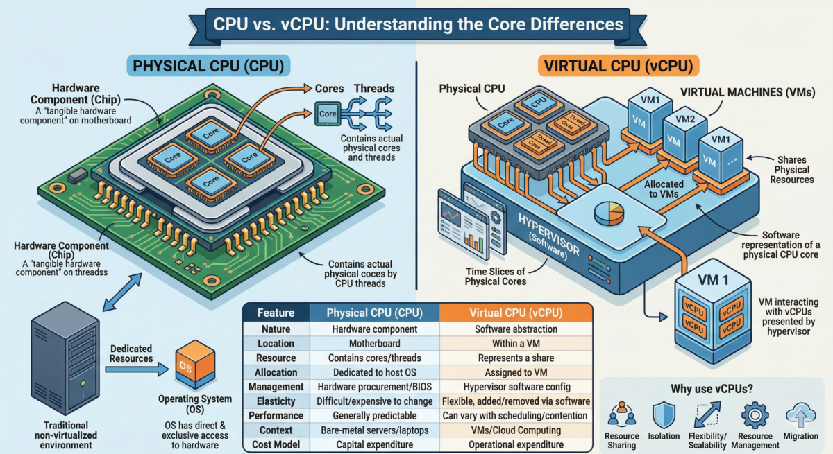 CPU vs. vCPU: Understanding the Core Differences