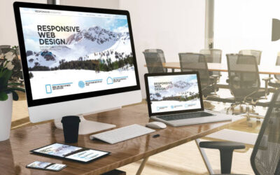 Devices At Modern Office 3d Rendering Showing Responsive Web Design Website