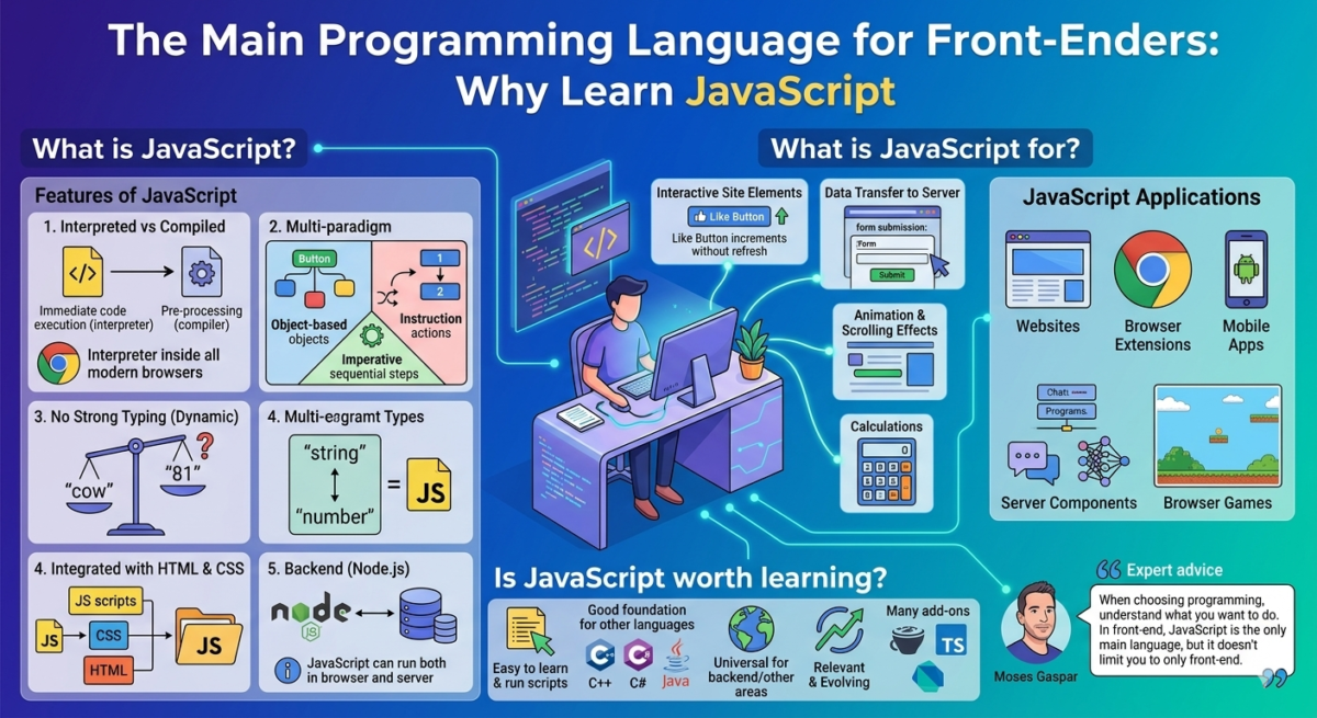 The Main Programming Language for Front-Enders: Why Learn JavaScript