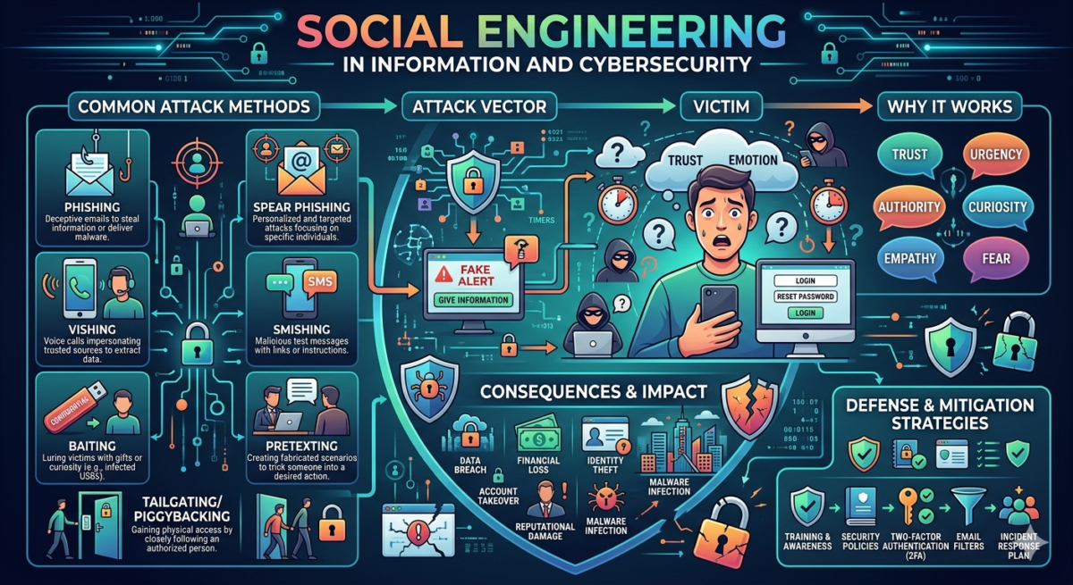Social engineering in information and cybersecurity
