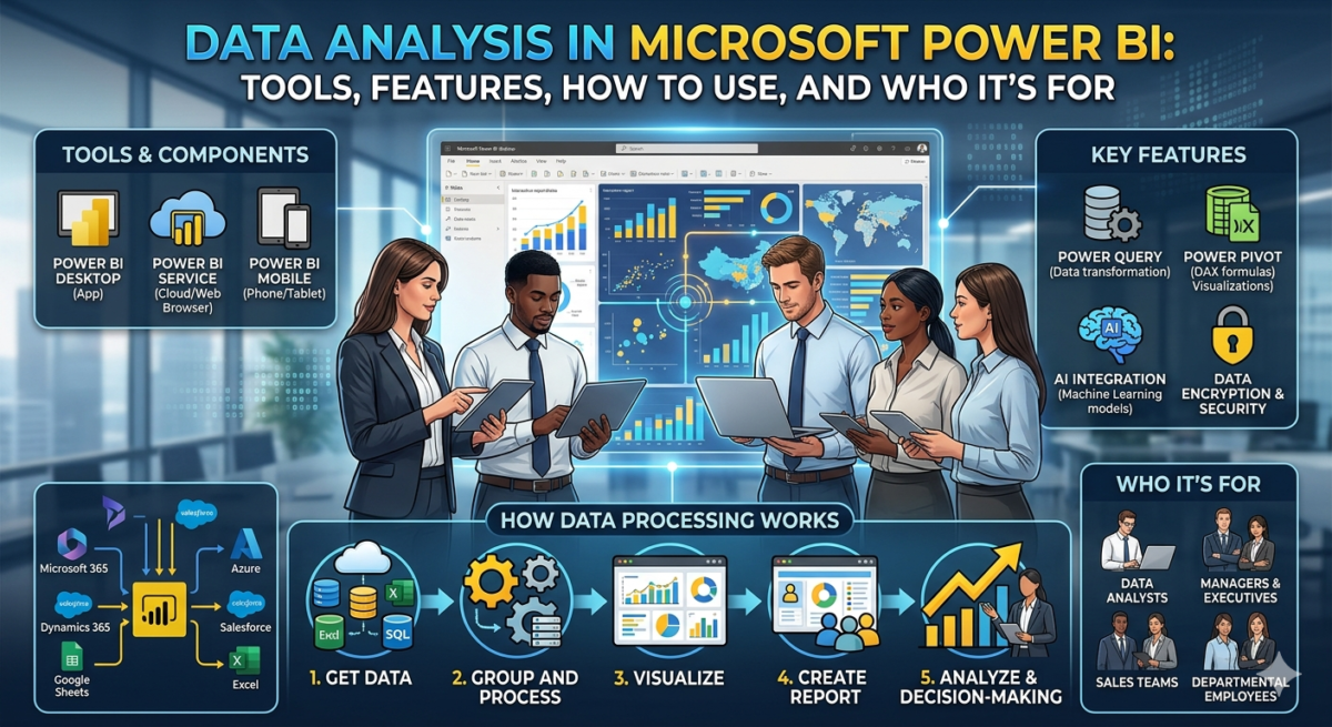Data Analysis in Microsoft Power BI: Tools, Features, How to Use, and Who It’s For