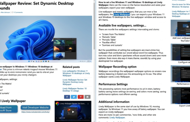 Live wallpapers for Windows 11 and Windows 10 desktops at Lively Wallpaper