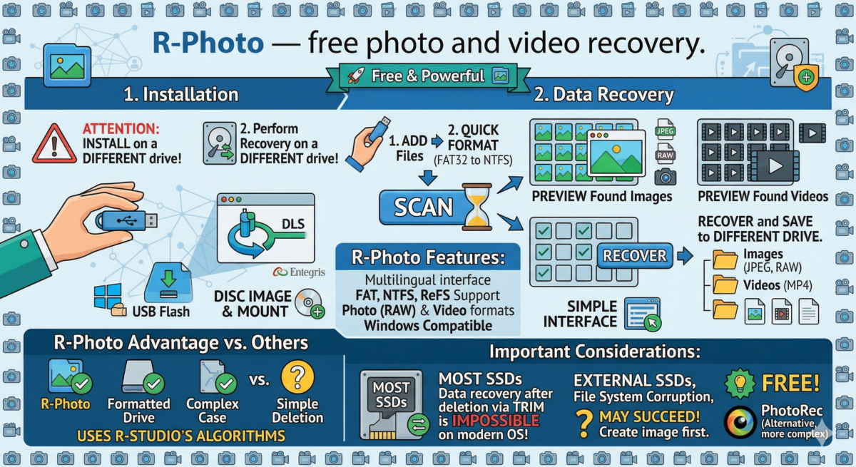 R-Photo — free photo and video recovery