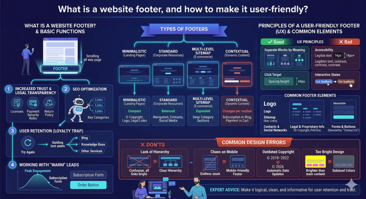 What is a website footer, and how to make it user-friendly?